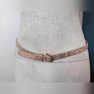 Wilfred Italian leather Snakeskin Belt With Gold Buckle Made In the USA Sz M